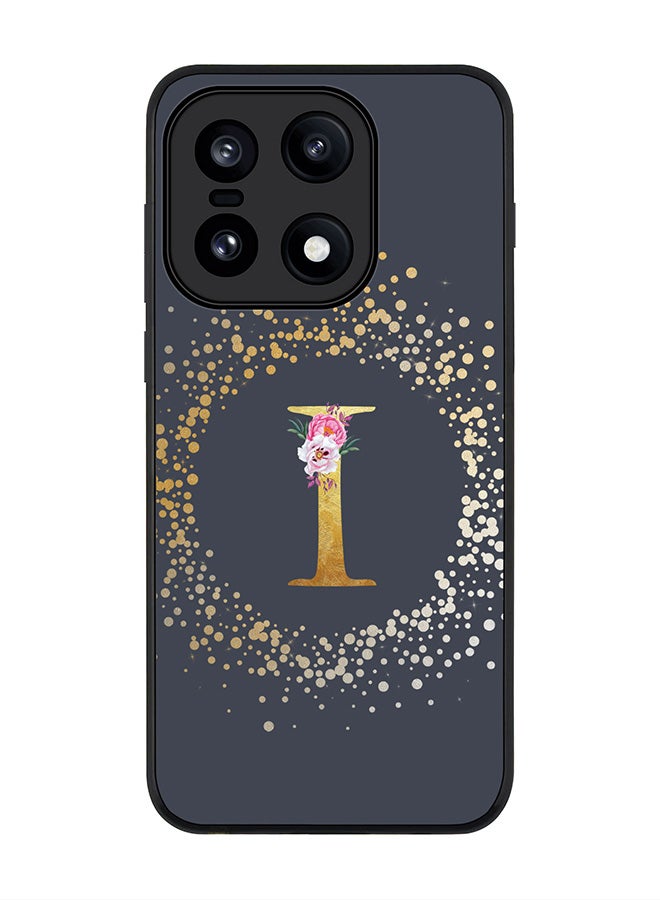 For OnePlus 15 Case,Slim fit Camera Protection, Shockproof Thin Phone cover  - Custom Monogram Floral - I  (Grey )